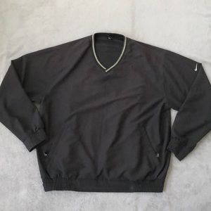 Nike Vintage Black V-neck Pullover Large